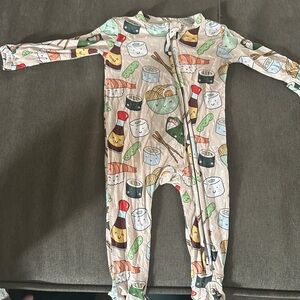 0-3m Bums & Roses Sushi Print One Piece